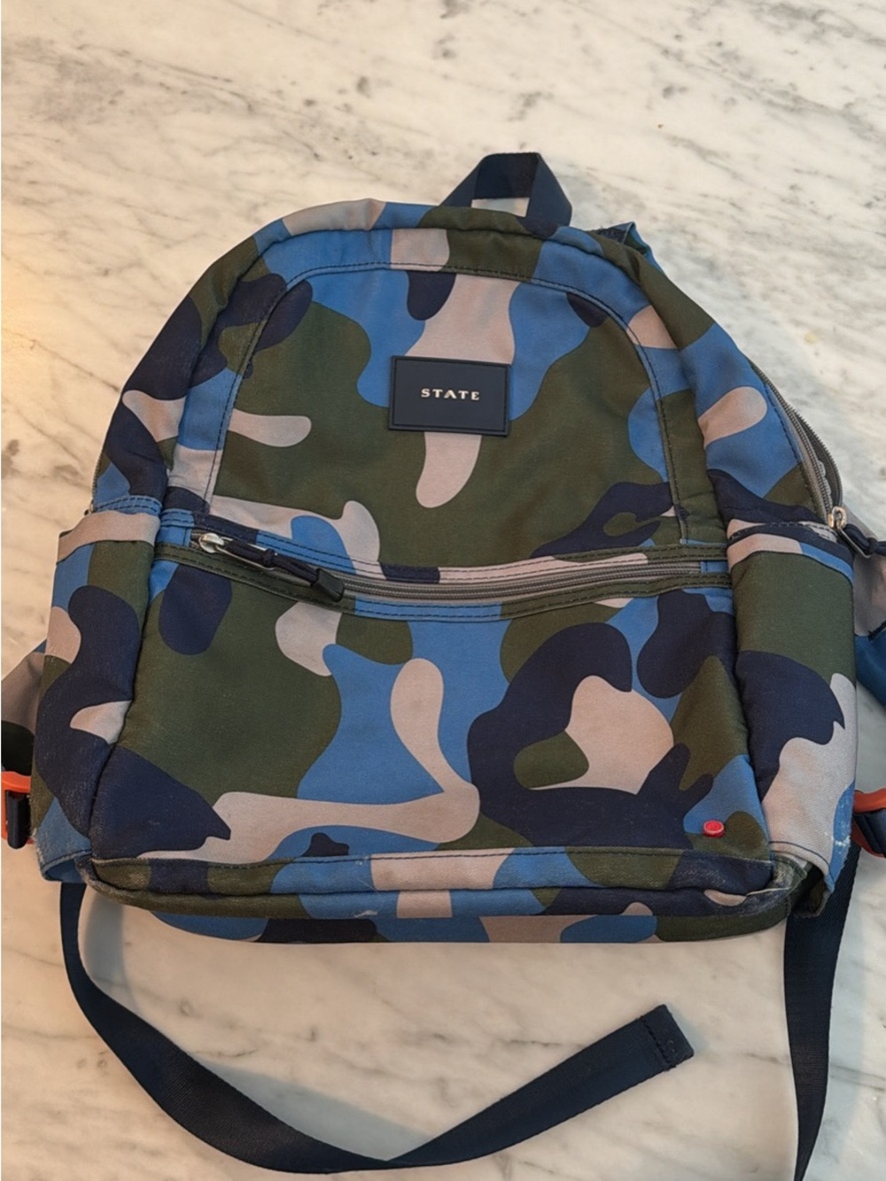 STATE kids Blue Green Camo Backpack